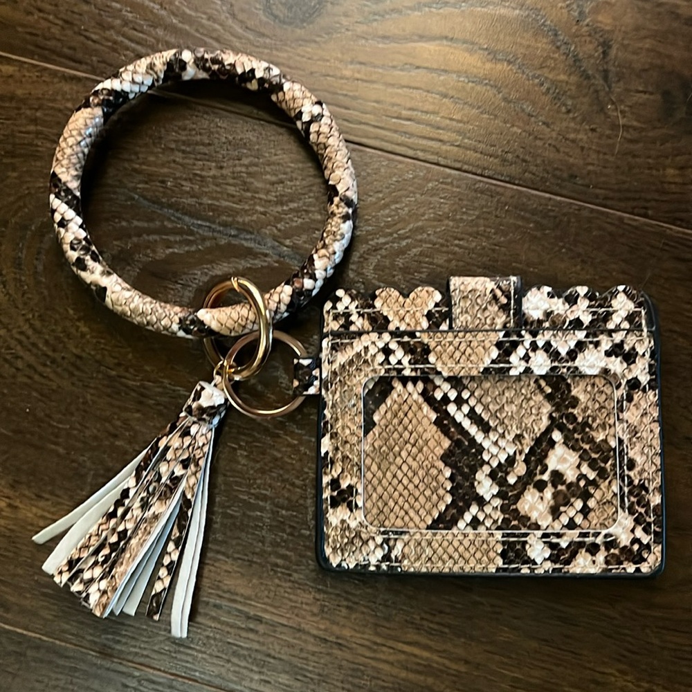 Snakeskin Wristlet Wallet